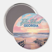 Aimant Tybee Island Georgia Sunrise Beach Savannah (Recto/Verso)