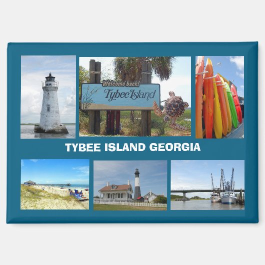 Aimant Tybee Island, Géorgie (Recto)