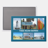 Aimant Tybee Island, Géorgie (Recto/Verso)