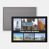 Aimant Tybee Island, Géorgie (Recto/Verso)