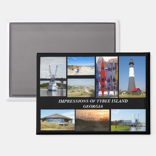 Aimant Tybee Island Georiga  (Recto/Verso)