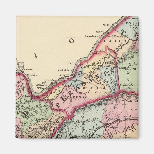 Aimant Tyler, Ritchie, Plaisants, Bois, Comtés de Wirt (Devant)