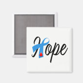 Aimant Type 1 Diabète Blue Ribbon Sensibilisation HOPE (Recto/Verso)