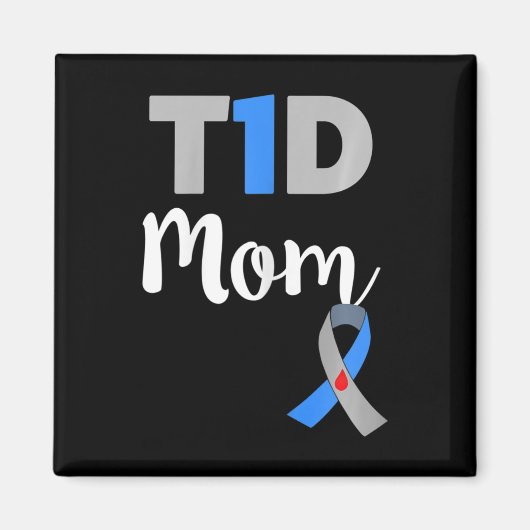 Aimant Type 1 Diabète Maman - T1D Maman (Devant)