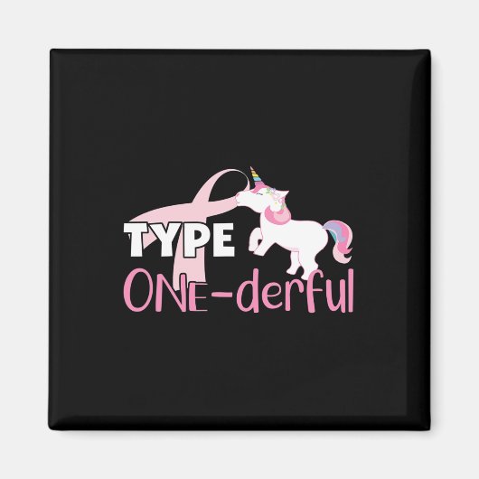 Aimant Type One derful - Sensibilisation au diabète - Uni (Devant)