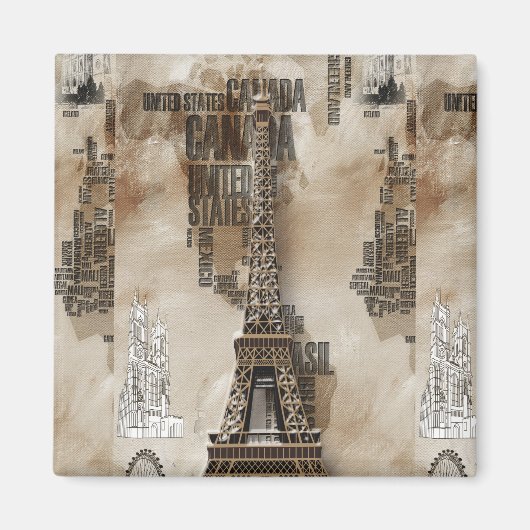 Aimant Typegraphie Paris (Devant)