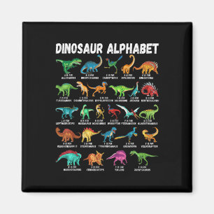 Aimant Types De Dinosaures Alphabet A-z Abc Dino Identiqu