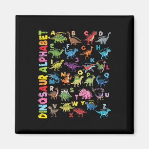 Aimant Types De Dinosaures Alphabet A-z Abc Dino Identiqu