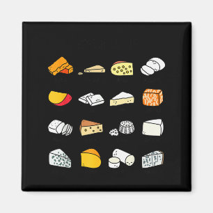 Aimant Types de fromage mignons Amoureux de la nourriture