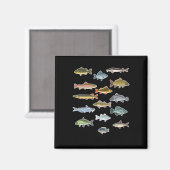 Aimant Types De Pêche Au Poisson D'Eau Douce (Recto/Verso)