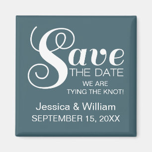 Aimant Typographie chic Enregistrer l'aimant de date, ble