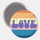 Aimant Typographie D'Amour Rétro Sur Les Rayures De Couch (Recto/Verso)