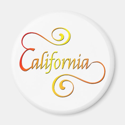 Aimant Typographie de Californie (Devant)