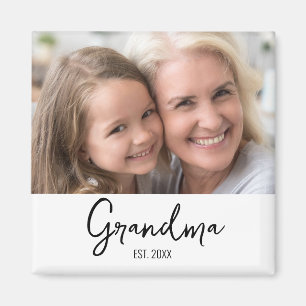 Aimant Typographie de l'année de création de grand-mère P