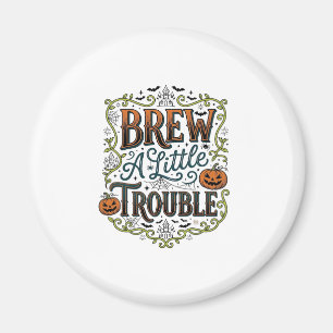 Aimant Typographie de sorcière d'Halloween Brasse Un Peu