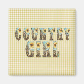 Aimant Typographie des filles du pays (Devant)