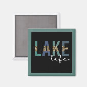 Aimant Typographie d'impression de Lake Life Cheetah (Recto/Verso)