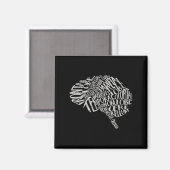 Aimant Typographie du cerveau RN Neuroscience (Recto/Verso)