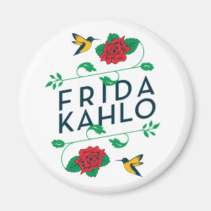 Aimant Typographie florale de Frida Kahlo  