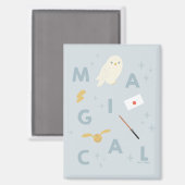 Aimant Typographie « Magique » Graphique Hedwige (Recto/Verso)