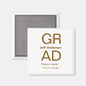 Aimant Typographie moderne graduation simple minimum c (Recto/Verso)