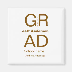 Aimant Typographie moderne graduation simple minimum c