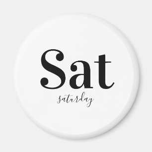 Aimant Typographie moderne noir et blanc