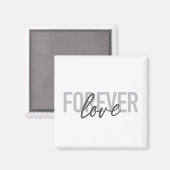 Aimant Typographie moderne, simple, cool de Forever Love (Recto/Verso)