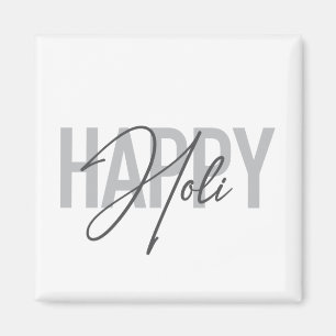 Aimant Typographie moderne, simple, cool de Happy Holi