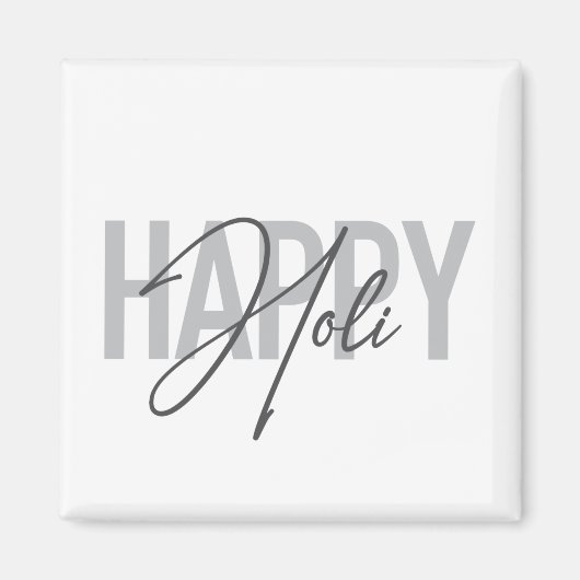 Aimant Typographie moderne, simple, cool de Happy Holi (Devant)