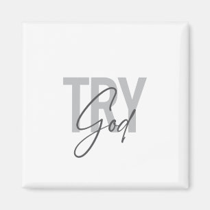 Aimant Typographie moderne, simple, cool, tendance de Try