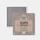 Aimant typographie rustique mariage campagnard occidental (Recto/Verso)