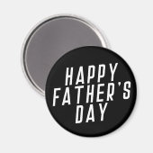 Aimant Typographie simple de Fête des pères heureuse | Ma (Recto/Verso)