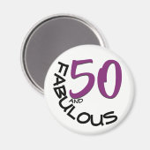 Aimant Typographie violet et noire | 50e anniversaire (Recto/Verso)