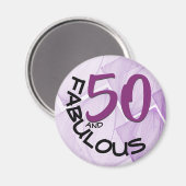 Aimant Typographie violet et noire | 50e anniversaire (Recto/Verso)