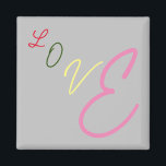 Aimant typographique<br><div class="desc">Aimant avec l'amour du mot en lettres colorées</div>