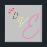 Aimant typographique<br><div class="desc">Aimant avec l'amour du mot en lettres colorées</div>