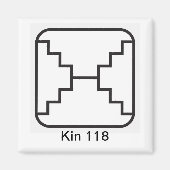 Aimant Tzolkin Espelho Branco Kin 118 (Devant)