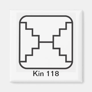 Aimant Tzolkin Espelho Branco Kin 118