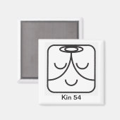 Aimant Tzolkin Mago Branco Kin 54 (Recto/Verso)