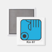 Aimant Tzolkin Mao Azul Kin 87 (Recto/Verso)