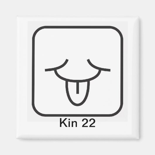 Aimant Tzolkin Vento Branco Kin 22 (Devant)