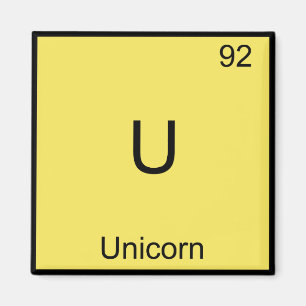 Aimant U - Symbole Unicorn Funny Chemistry Element Tee