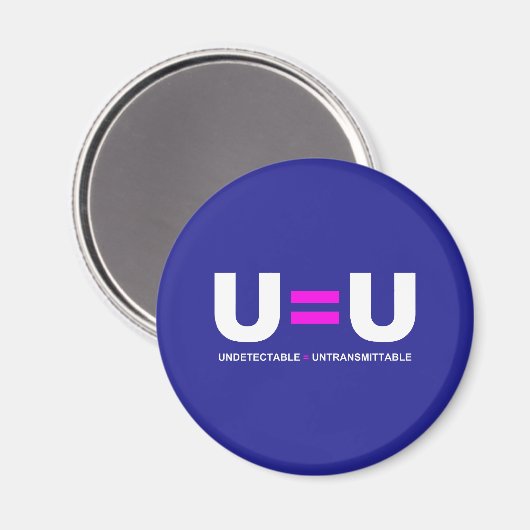 Aimant U=U VIH non détectable égale non transmettable (Recto/Verso)