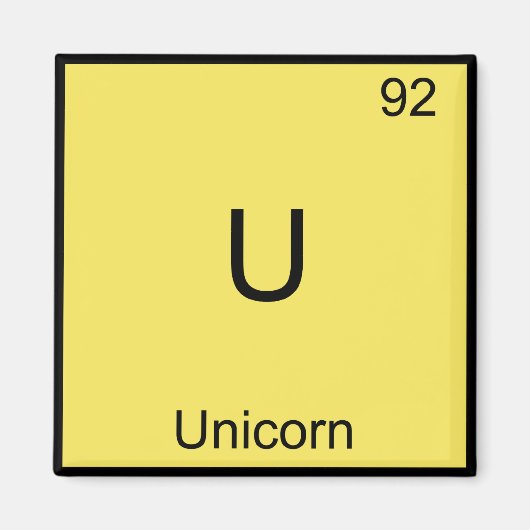 Aimant U - Unicorn Funny Chimie Élément Symbole Tee (Devant)