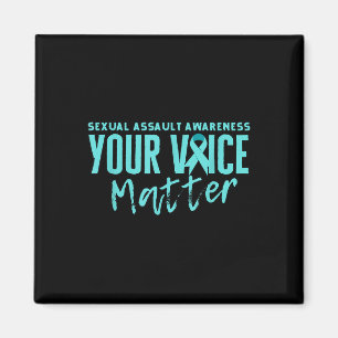 Aimant Ual Ault Awareness 2025 Ruban Turquoise Votre Voix