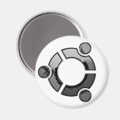 Aimant Ubuntu (chrome) (Recto/Verso)