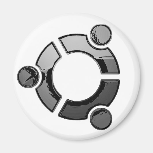 Aimant Ubuntu (chrome) (Devant)