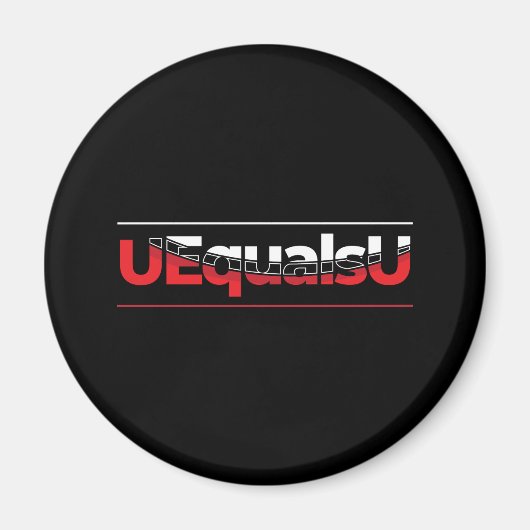 Aimant UEqualsU VIH Typographie indétectable Art (Devant)