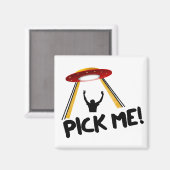 Aimant UFO Alien Ship - Pick Me! (Recto/Verso)
